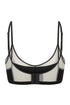 MAE Light Half Moon Cut-Out Bra - Satin Top